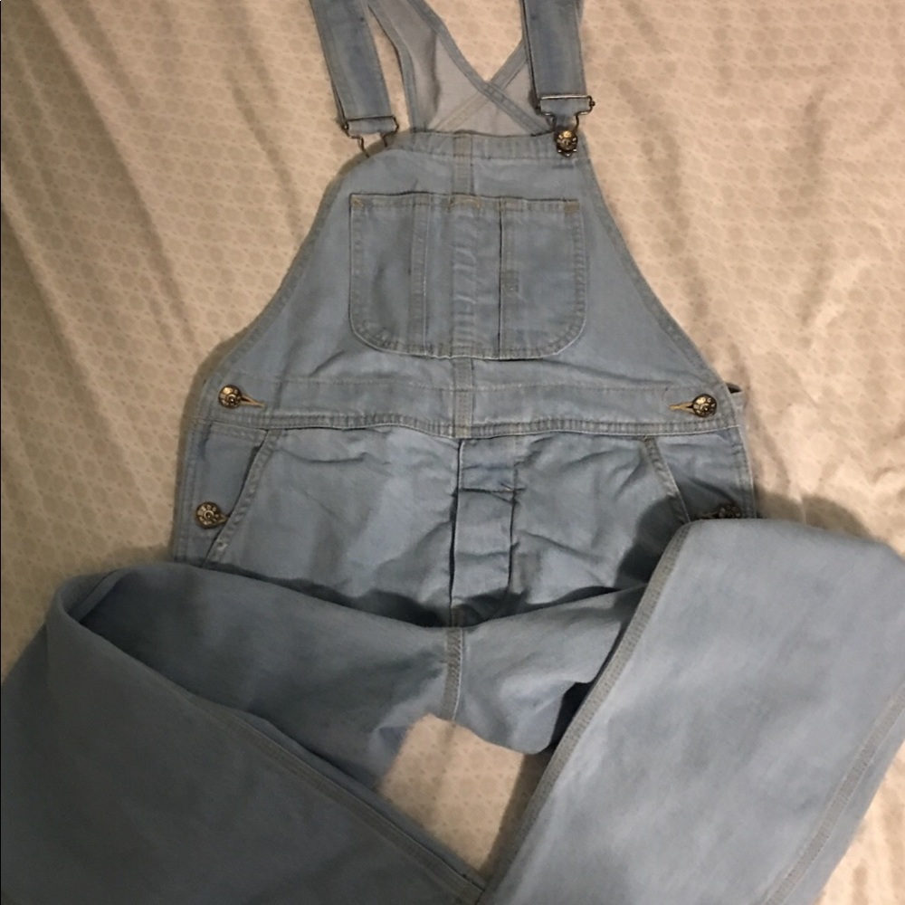 BDG Light Blue Denim Overalls